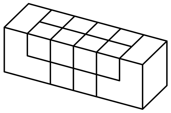 Diagram of burr puzzle piece